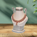 Red Crystal Bridal Necklace Set Gold Plated Lightweight Elegant Design - image 2