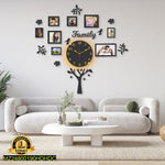 Family Tree Wall Clock with Backlight & Photo Frames - image 1