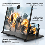 3D Mobile Phone Screen Magnifier Amplifier with Foldable Stand (F3) - image 3
