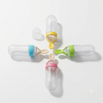 Silicone Baby Feeding Bottle with Spoon Feeder - image 3