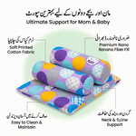 Soft Cotton Baby Crib Bedding Bumper Roll - Multicolor Polka Dot - image 4