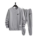 Men Black Waffle Track Suit Loose Fit Autumn - image 3