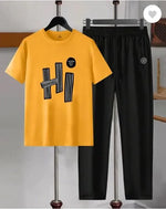 Men Dri Fit Hi Printed Track Suit Yellow Black XL - image 1
