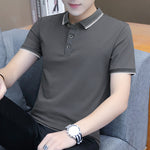 Men's Grey Casual Polo Shirt Summer - image 2
