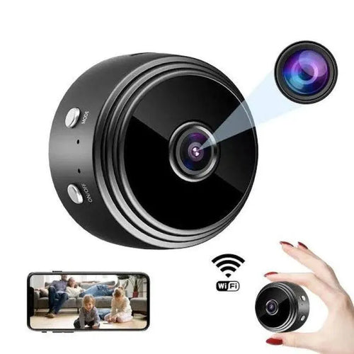 Mini Black WiFi Surveillance Camera for Home