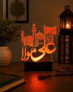 Ali Mola (AS) LED Acrylic Lamp – Islamic Lamp Light with Mosque Design - image 1