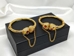 Gold Skull Bangles Set for Women Eid Wedding Wear - image 2