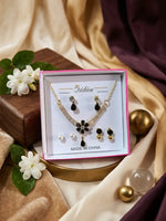 Funky Gold Plated Crystal Necklace Set - image 2