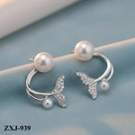 Korean Fish Tail Earrings Gold Plated Lightweight Comfortable - image 2