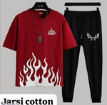 Men Red Flame Graphic Track Suit - image 6