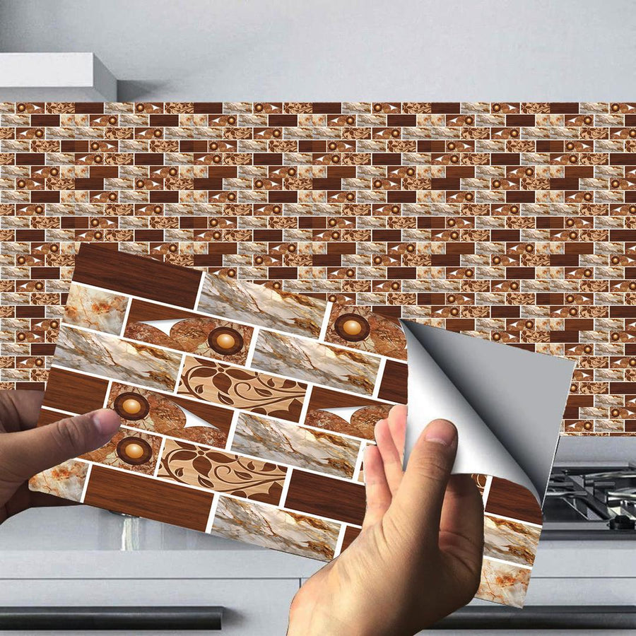 Modern Abstract Wall Sticker 100 Pcs Maroon 3D