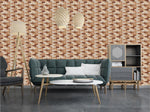 Modern Abstract Wall Sticker 100 Pcs Maroon 3D - image 2
