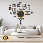 Family Tree Wall Clock with Backlight & Photo Frames - image 2