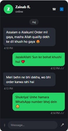 Zainab R. customer review